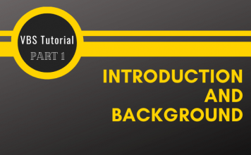 VBS Part 1 – Introduction and Background
