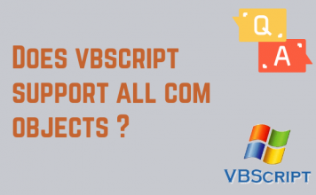 Does VBScript Supports all COM Objects ?
