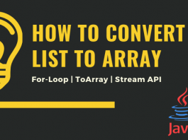 How To Convert List To Array in Java