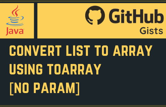 Convert List to Array Using ToArray Without Param