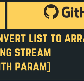 Convert List to Array Using Stream with Param