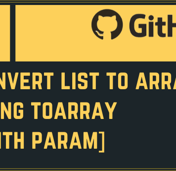 Convert List to Array Using ToArray With Param