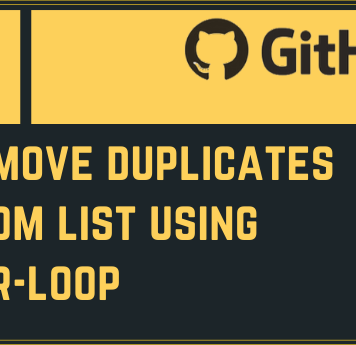 Remove Duplicates from List Using For-Loop
