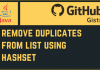 Remove Duplicates from List Using HashSet