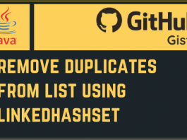 Remove Duplicates from List Using LinkedHashSet