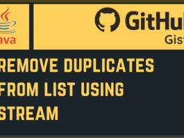 Remove Duplicates from List Using Stream