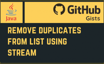 Remove Duplicates from List Using Stream