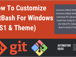 How To Customize GitBash For Windows