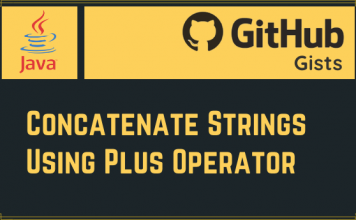 Concatenate Strings Using Plus Operator