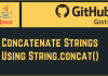 Concatenate Strings Using String.concat()