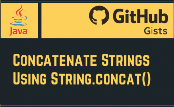 Concatenate Strings Using String.concat()
