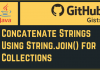 Concatenate Strings Using String.join() for Collections