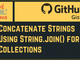 Concatenate Strings Using String.join() for Collections