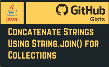 Concatenate Strings Using String.join() for Collections