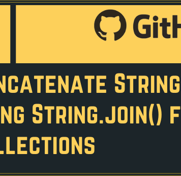 Concatenate Strings Using String.join() for Collections