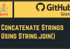 Concatenate Strings Using String.join()