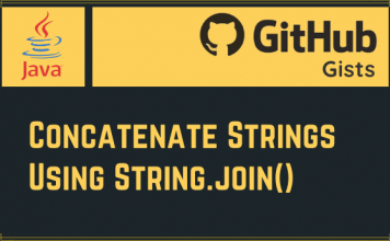 Concatenate Strings Using String.join()