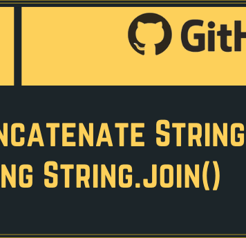 Concatenate Strings Using String.join()