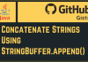 Concatenate Strings Using StringBuffer.append()