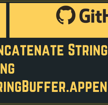 Concatenate Strings Using StringBuffer.append()