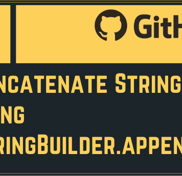 Concatenate Strings Using StringBuilder.append()