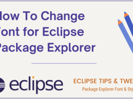 How To Change Font for Eclipse Package Explorer