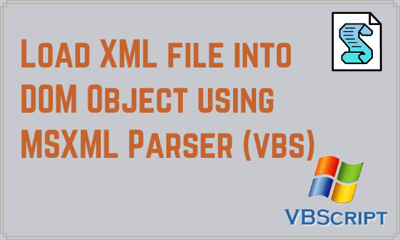 xmldom vbscript parse error