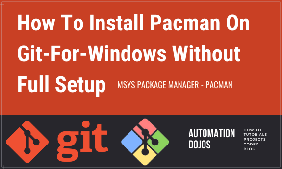 post pacman install gitforwin