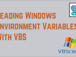 How To Read Windows Environment Variables With VBScript