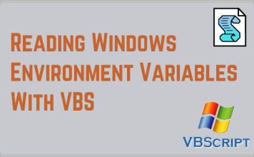 How To Read Windows Environment Variables With VBScript