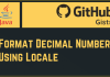 Format Decimal Numbers Using Locale