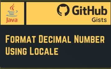 Format Decimal Numbers Using Locale