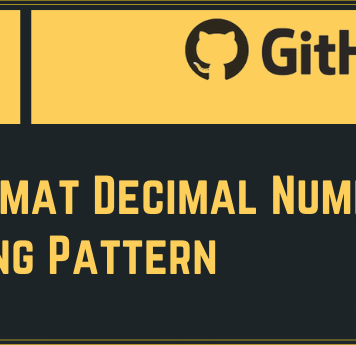 Format Decimal Numbers Using Pattern