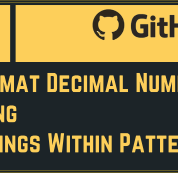 Format Decimal Numbers using Strings Within Pattern