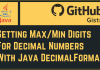 Setting Max/Min Digits For Decimal Numbers With Java DecimalFormat