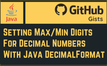Setting Max/Min Digits For Decimal Numbers With Java DecimalFormat